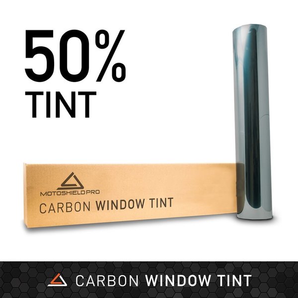 Motoshield Pro Carbon Window Tint Film for Auto, Car, Truck | 50% VLT (24” in x 100’ ft Roll) CAR-24-100-50